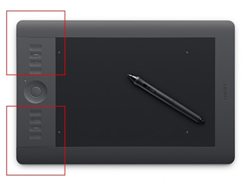 タブレットの片側についているファンクションキー