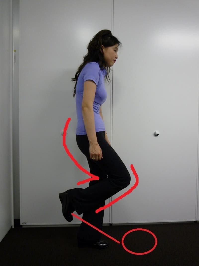 着地が近くなる