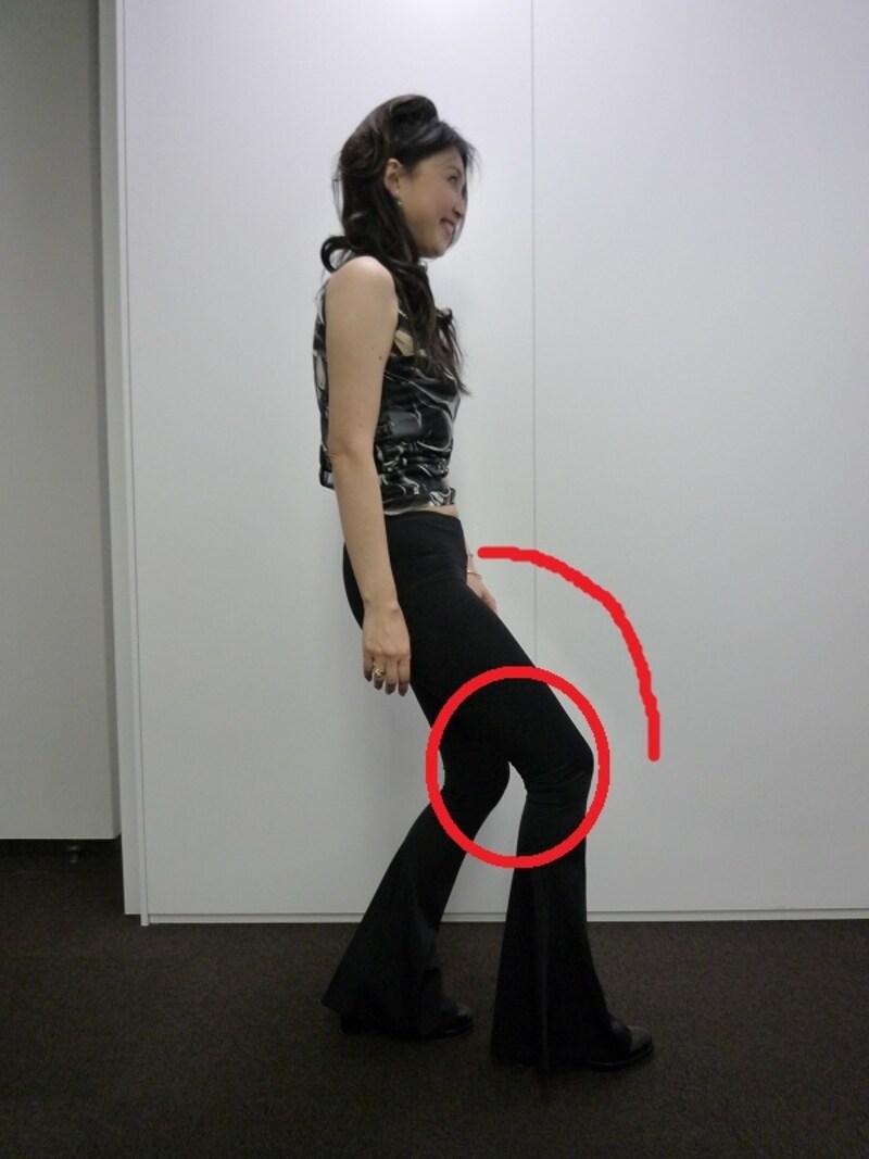 太ももの前面に負担がかかる