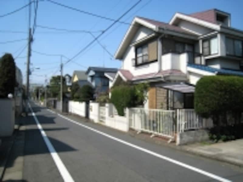 一戸建て中心の住宅街