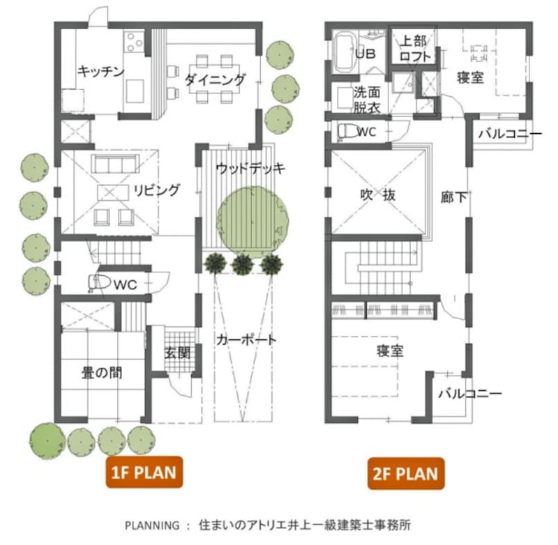 【図1】30坪の家　間取り例（クリックして拡大）