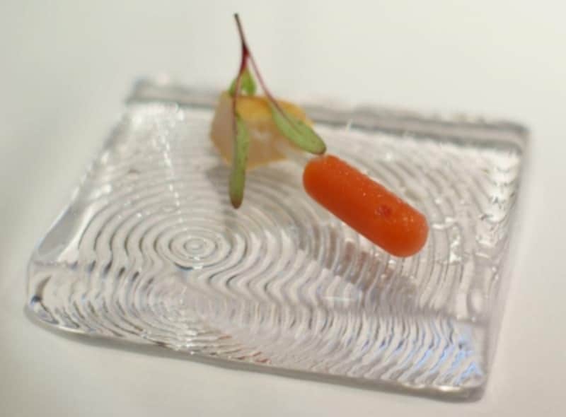 燻製ホタテとガスパチョ