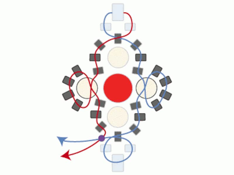 小さなビーズパーツのネックレス