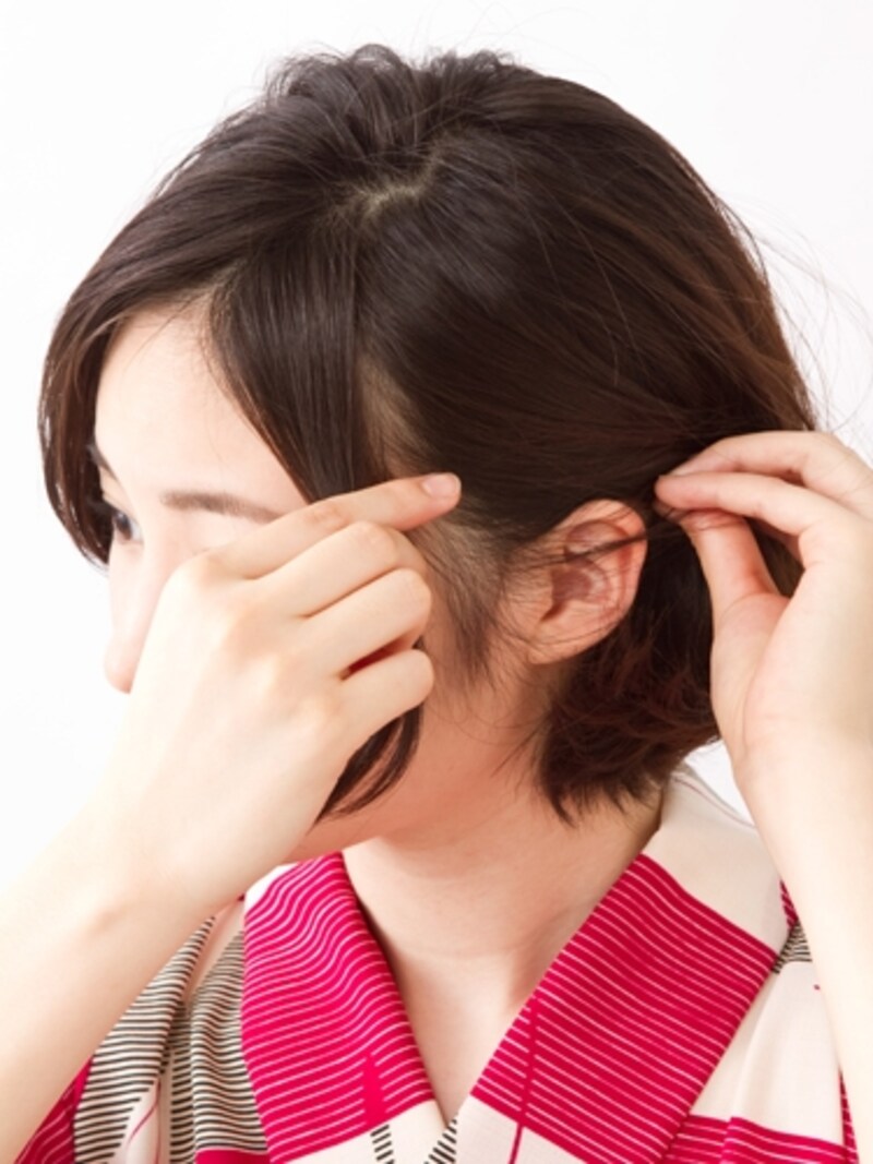 顔周りの髪で気になる輪郭もカバー