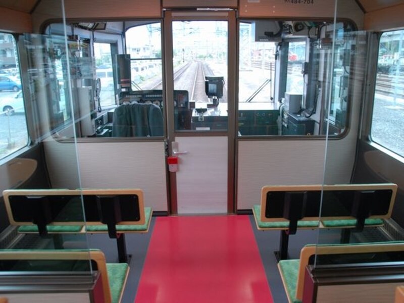 運転台後ろの展望席