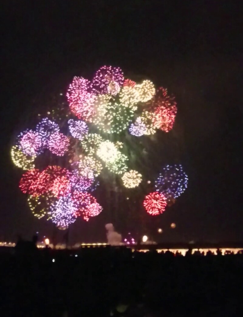 長岡花火／正三尺玉・3連発2発目