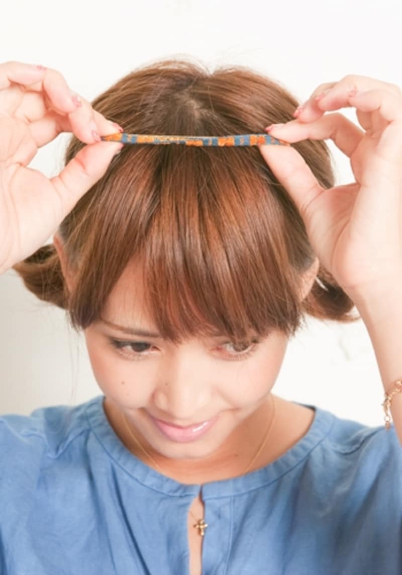 TOPがふんわり見える位置につける