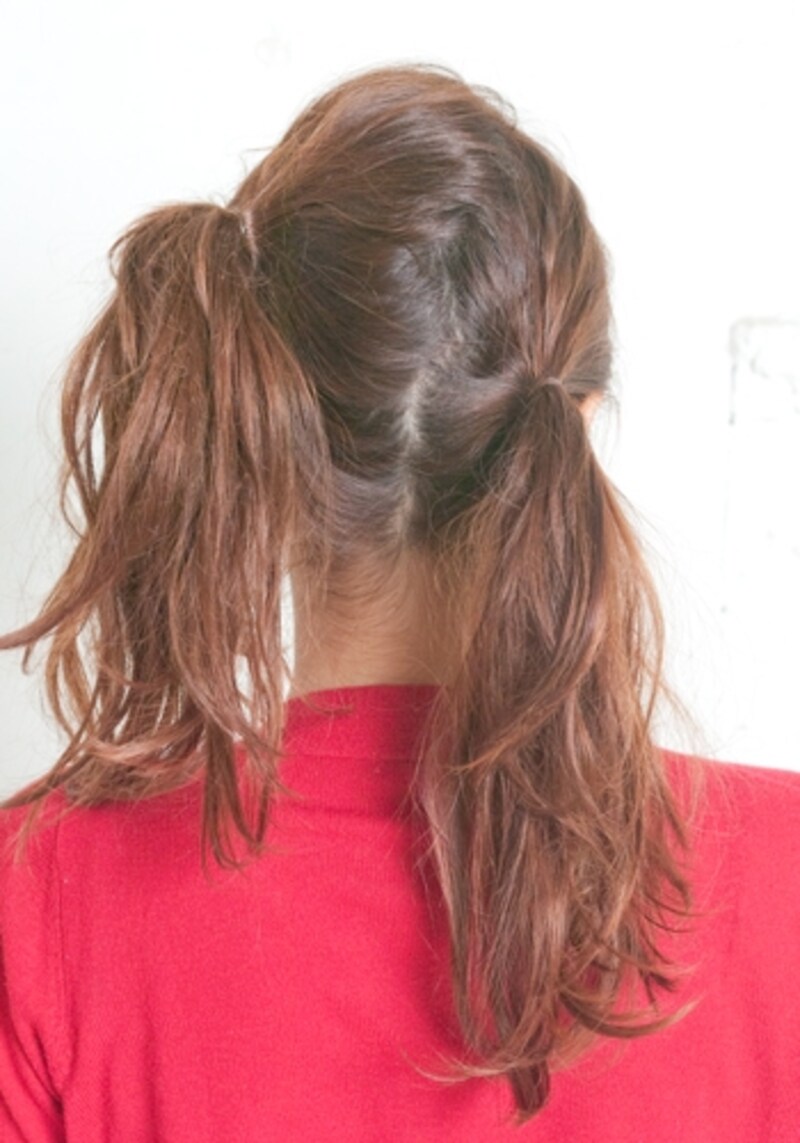 分け目ははっきりさせず曖昧に