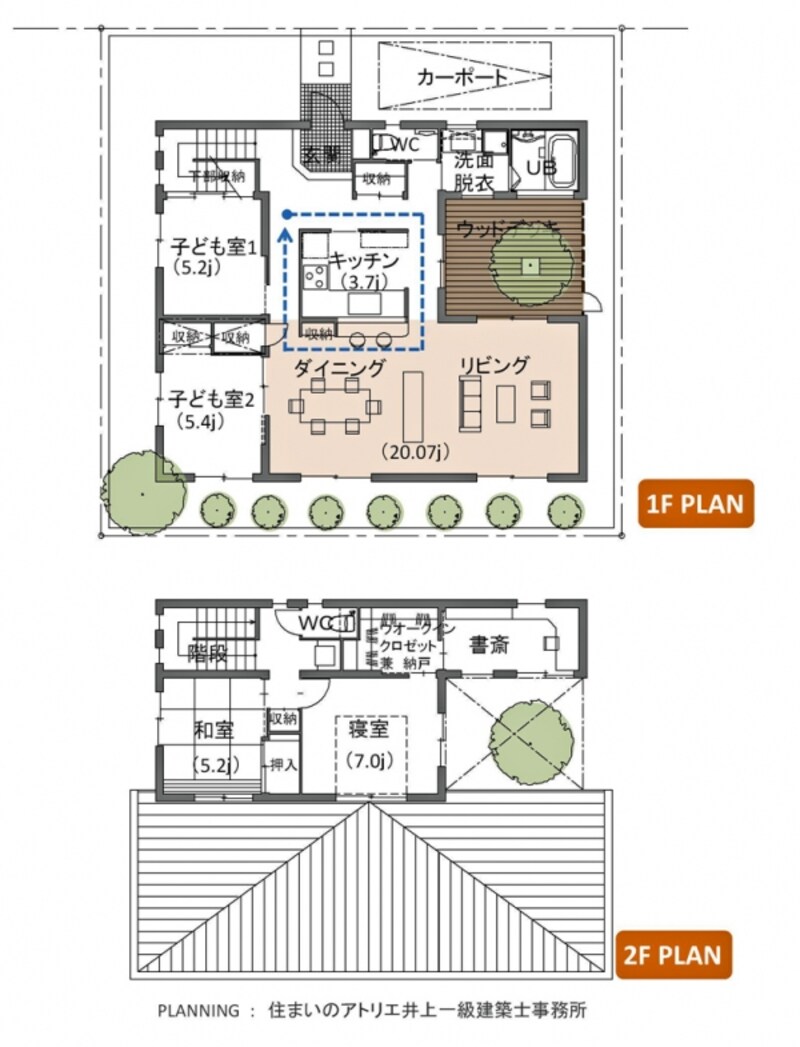 【図1】延べ床面積40坪、4LDK＋αの間取り例