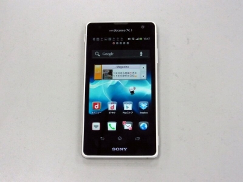 幅があるわりにスマートに感じるXperia GX SO-04Dundefined