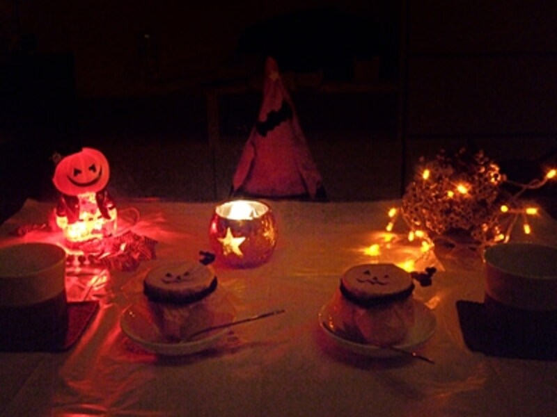 ハロウィンのテーブル