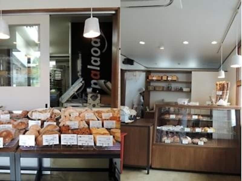 スライスが必要なパン、デリケートなパンはショウケースに