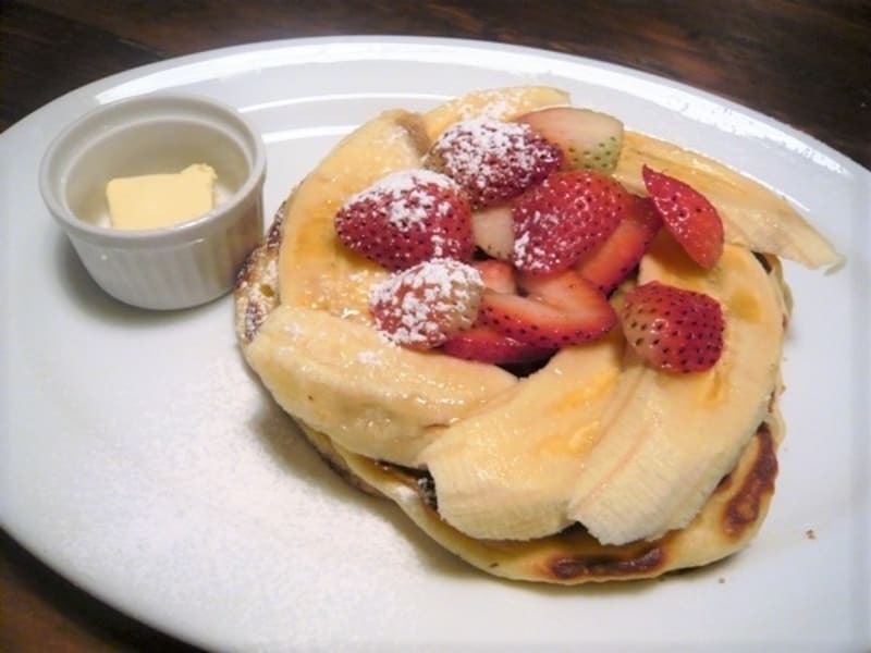 こちらが甘すぎないパンケーキ