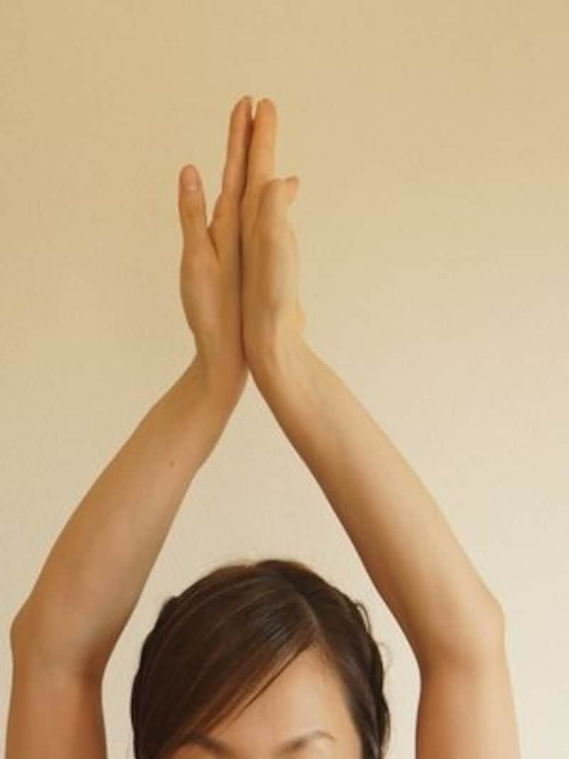 手の平ではなく手の甲を付ける！！