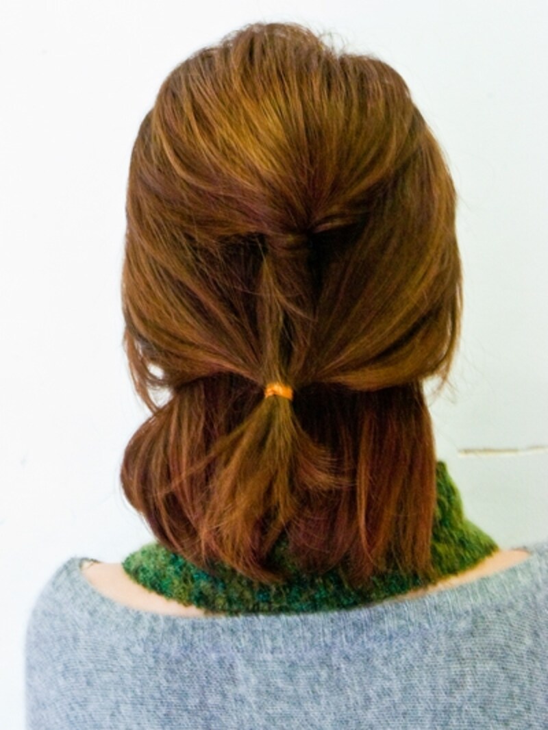 およそ均等に髪量を分けるとバランスがよい