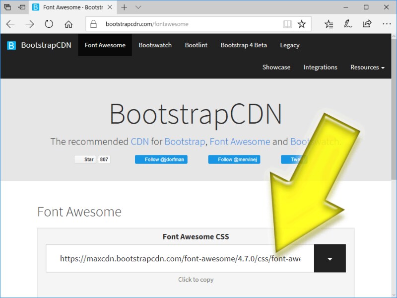 Font AwesomeをCDN経由で読み込むためのURL