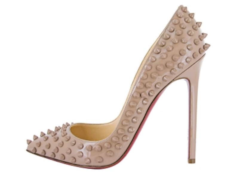 クリスチャン ルブタン】Christian Louboutin エナメル スタッズ パンプス ベージュ 35 1/2 未使用【中古】【鑑定済・正規品保証】67634  Retro 【正規品】クリスチャンルブタン パテントレザー パンプス 35