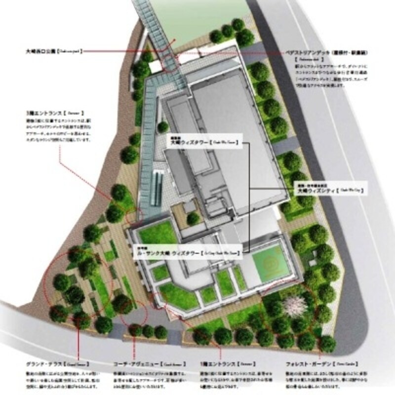 敷地配置図　※計画段階の図面を基に描き起こしたもので実際とは異なります