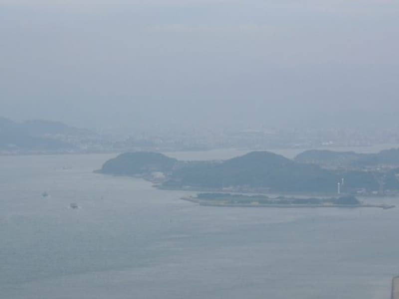 火の山公園展望台からの眺め（2）／巌流島と彦島