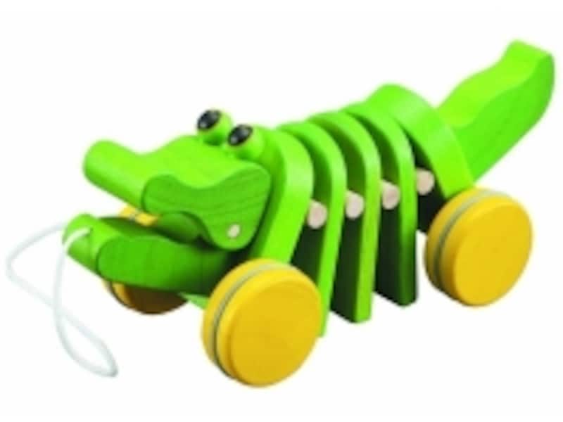 赤ちゃんの興味を引くユニークな動きの引いて遊ぶおもちゃです