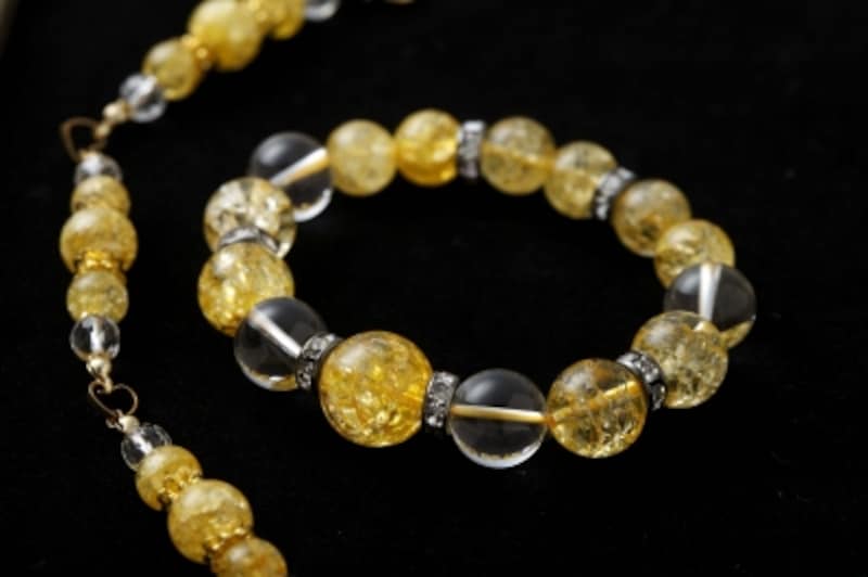 クラック水晶（黄色）