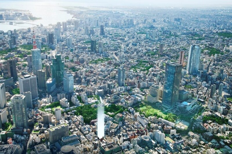 「ザ・パークハウス 赤坂レジデンス」周辺航空写真　※平成24年8月撮影のものに一部CG処理を施したものであり実際とは異なります