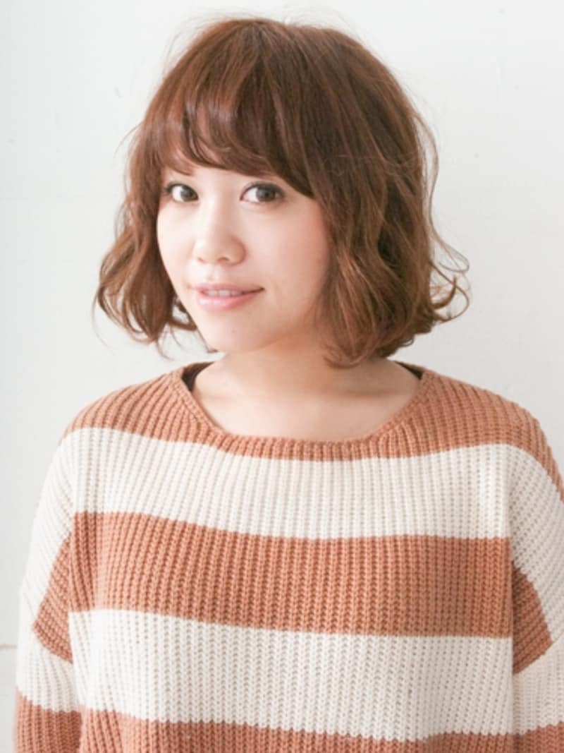 あご下のボブパーマ