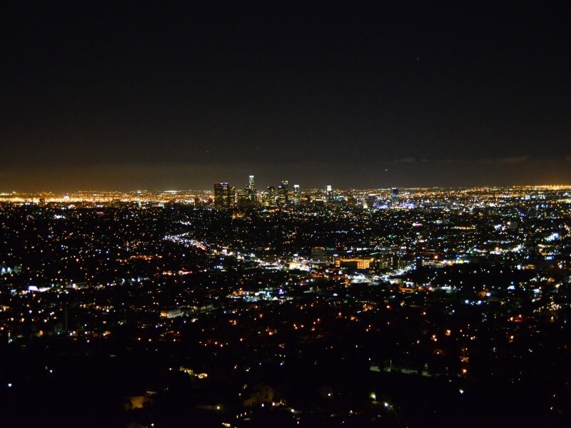 グリフィス天文台から見るロサンゼルスの夜景