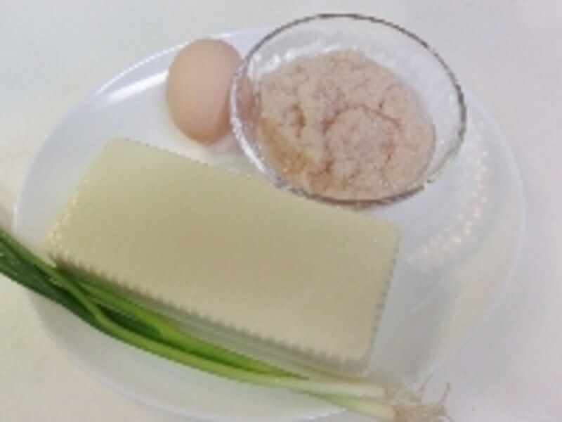 豆腐のカニあんかけの材料