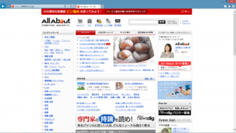 InternetExproler 10(デスクトップ版)
