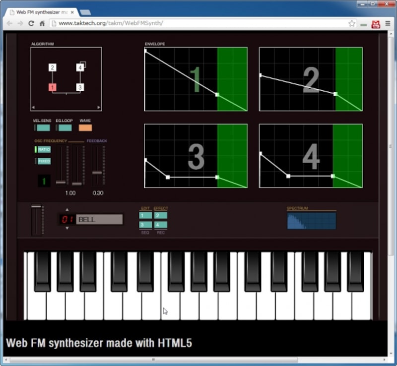 Web FM synthsizer