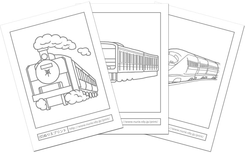電車ぬりえ 塗り絵 無料 ダウンロード ぬりえプリントこどものぬりえ