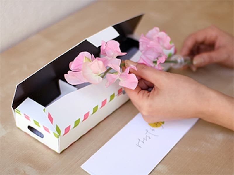 郵便ポストに届く一輪の花『はなてがみ』は速達送料込みで1680円