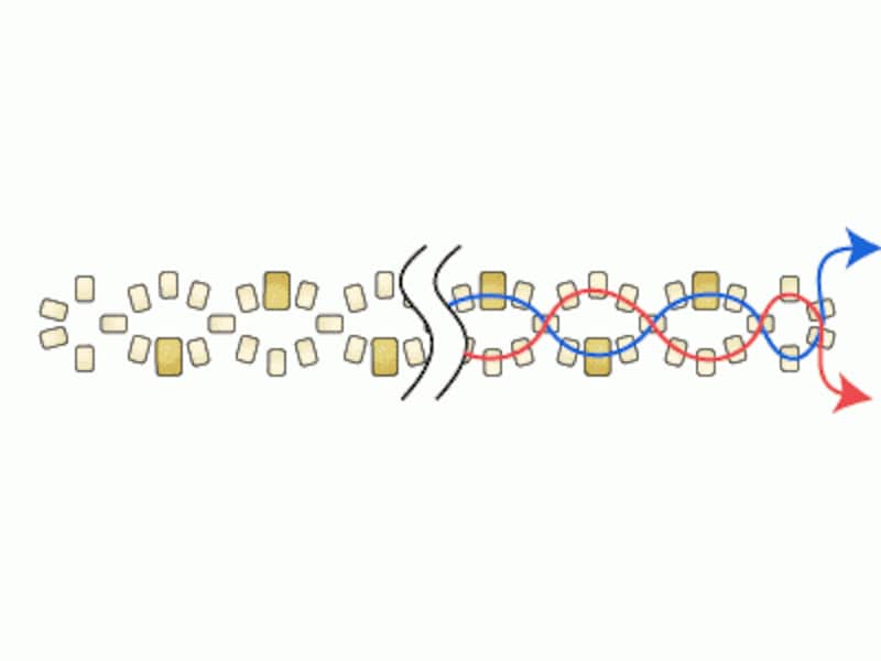 丸小ビーズの立体ネックレス