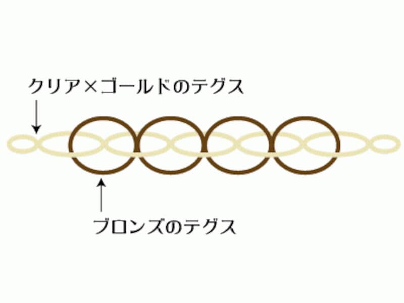 丸小ビーズの立体ネックレス