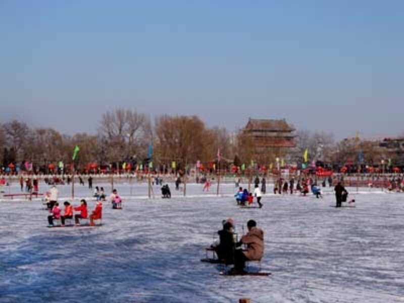 北京・后海「アイススケート」