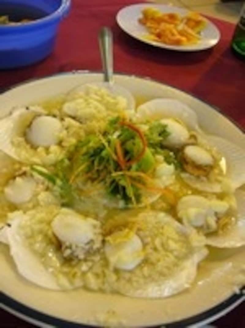 帆立のガーリック蒸し