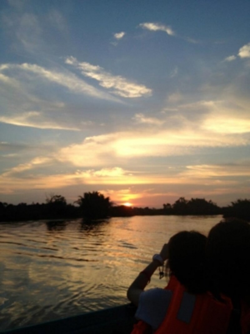 ガラマ川の夕焼け