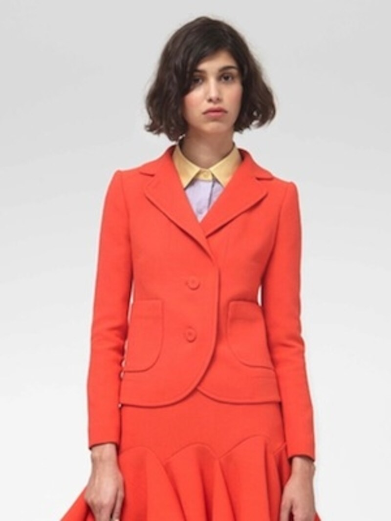 CARVEN(カルヴェン)/2013 SPRING Double-crepe two-button jacket/Double crepe skirt