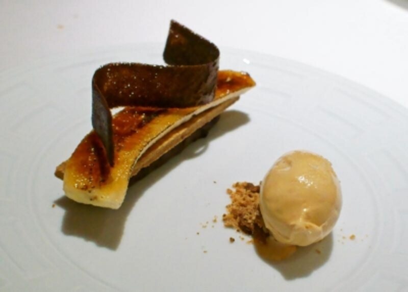 ショコラガナッシュとバナナのキャラメリゼ