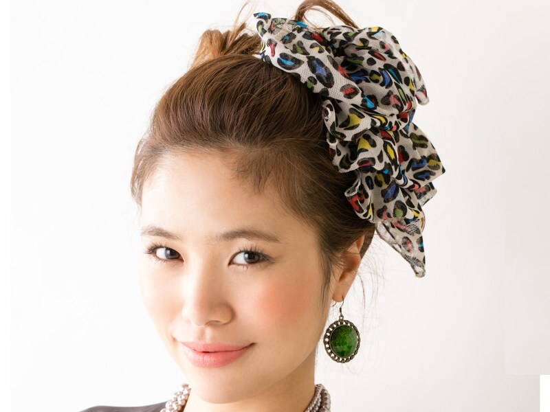 ロングヘアパーティアレンジ