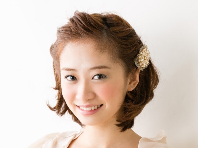 ショートヘアパーティアレンジ
