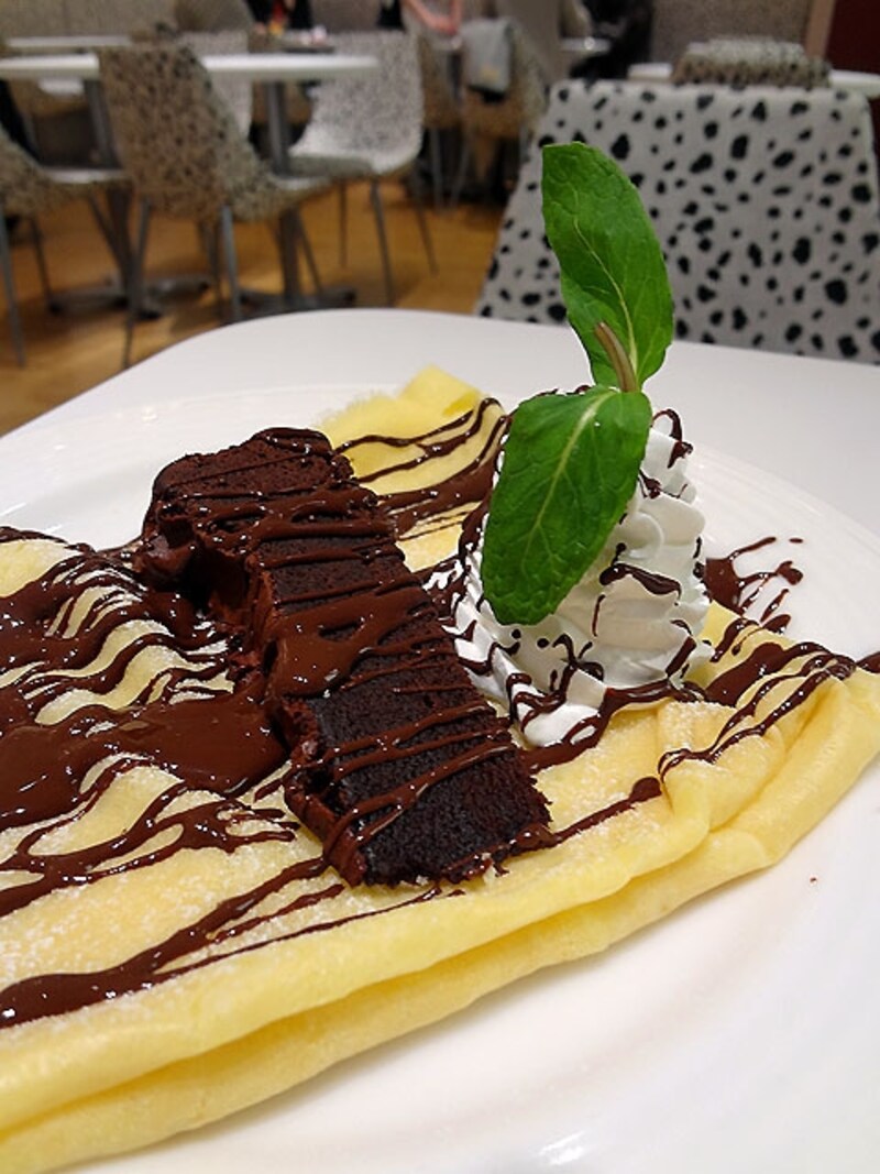 チョコ＆ブラウニーのクレープ