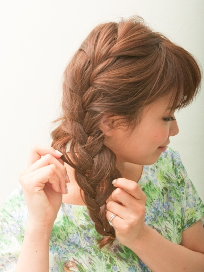 広めにほぐすとルーズさがでてよい