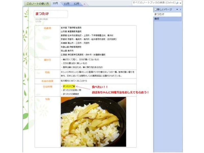 OneNoteのテンプレートを使えば、簡単にレシピ帳を作ることもできます