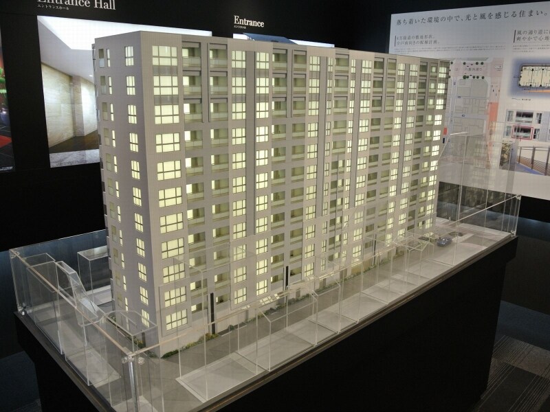 プラウド東京八丁堀の完成予想模型