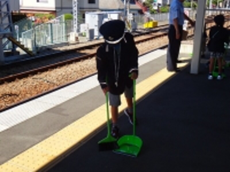 京急駅の掃除の体験