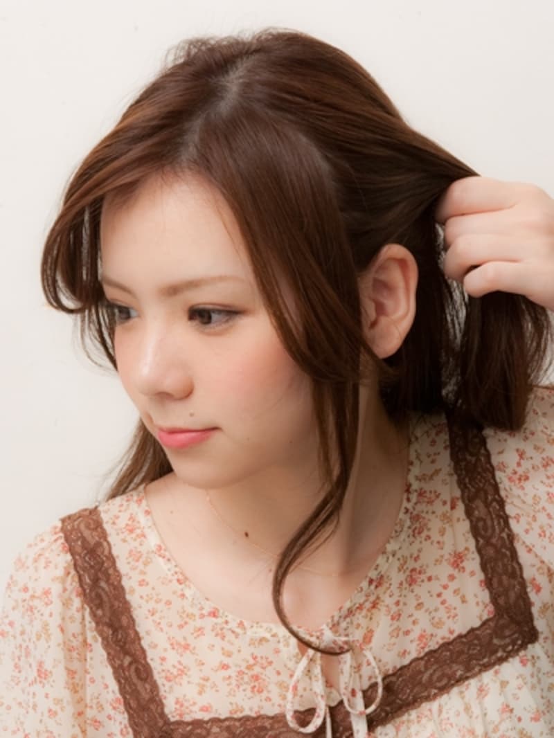 鏡で確認しながら分けると良い