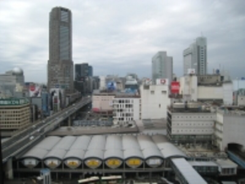 渋谷駅を上から見たところ