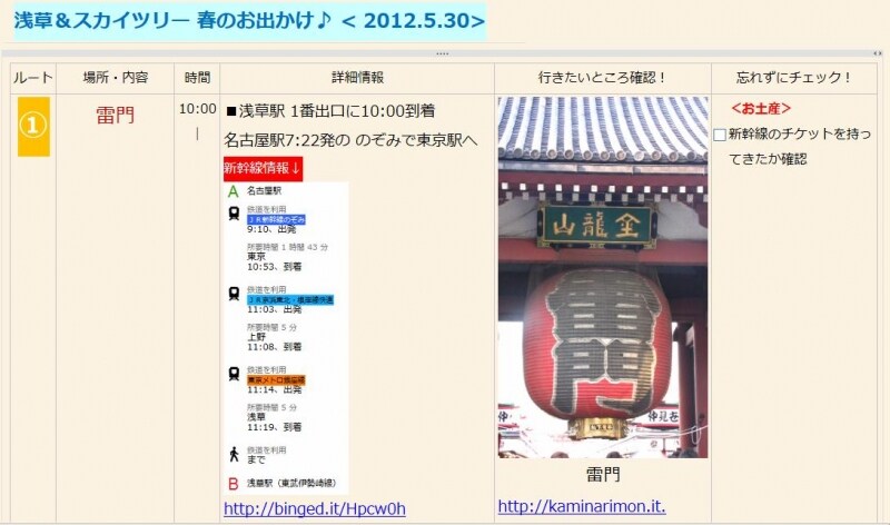 デートプラン作りにも利用できる無料テンプレート